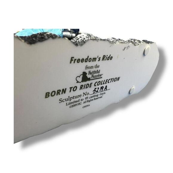 Faithful Fuzzies Born to Ride Collection “Freedom’s Ride” Bear Biker Figurine 00 - Picture 8 of 8